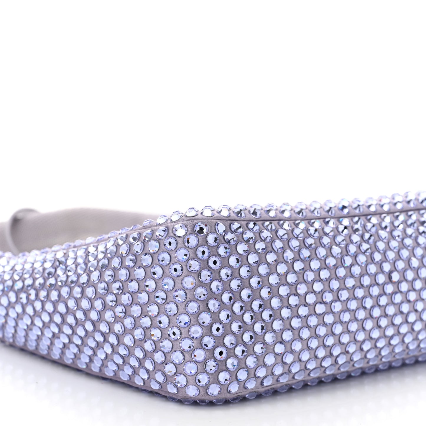 Satin Crystal Mini Re-Edition 2000 Bag Glicine