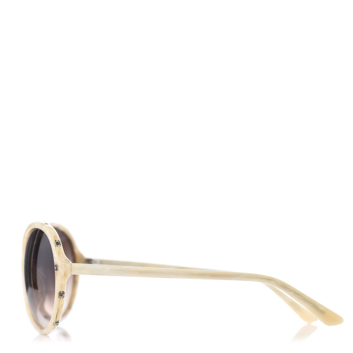 Mother Of Pearl Round CC Sunglasses 5117 Ivory