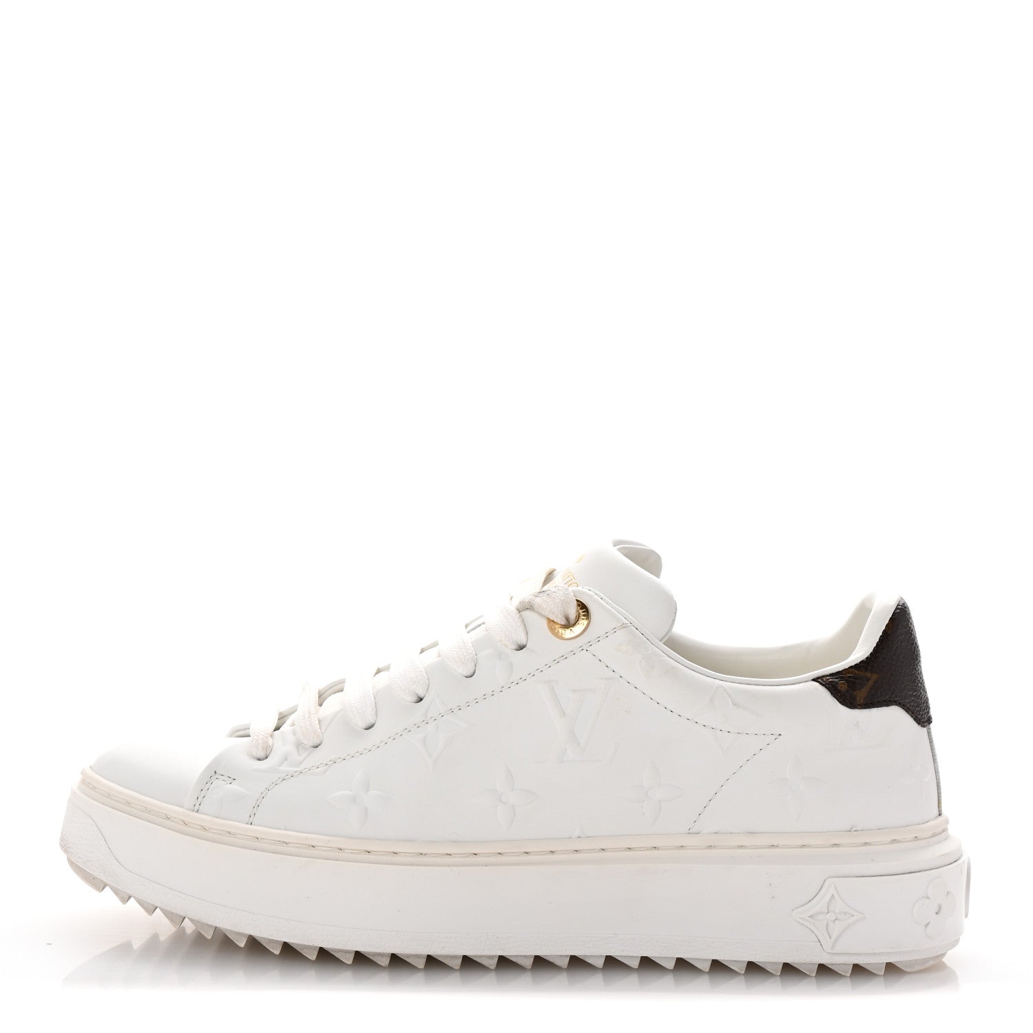 LOUIS VUITTONタイムアウトスニーカー36 Louis Vuitton Lambskin Embossed Monogram Time Out Sneakers 36