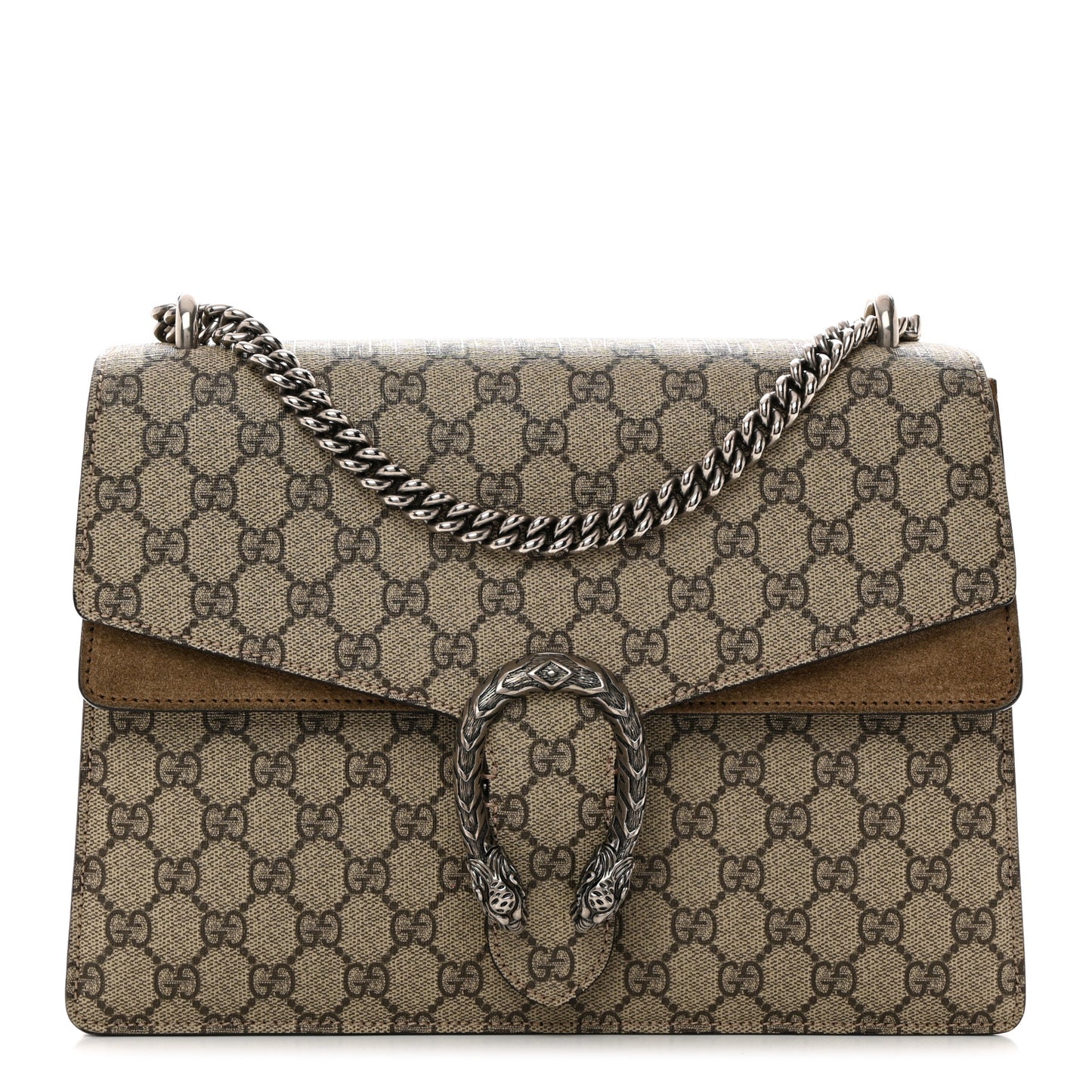 GG Supreme Monogram Medium Dionysus Shoulder Bag Taupe