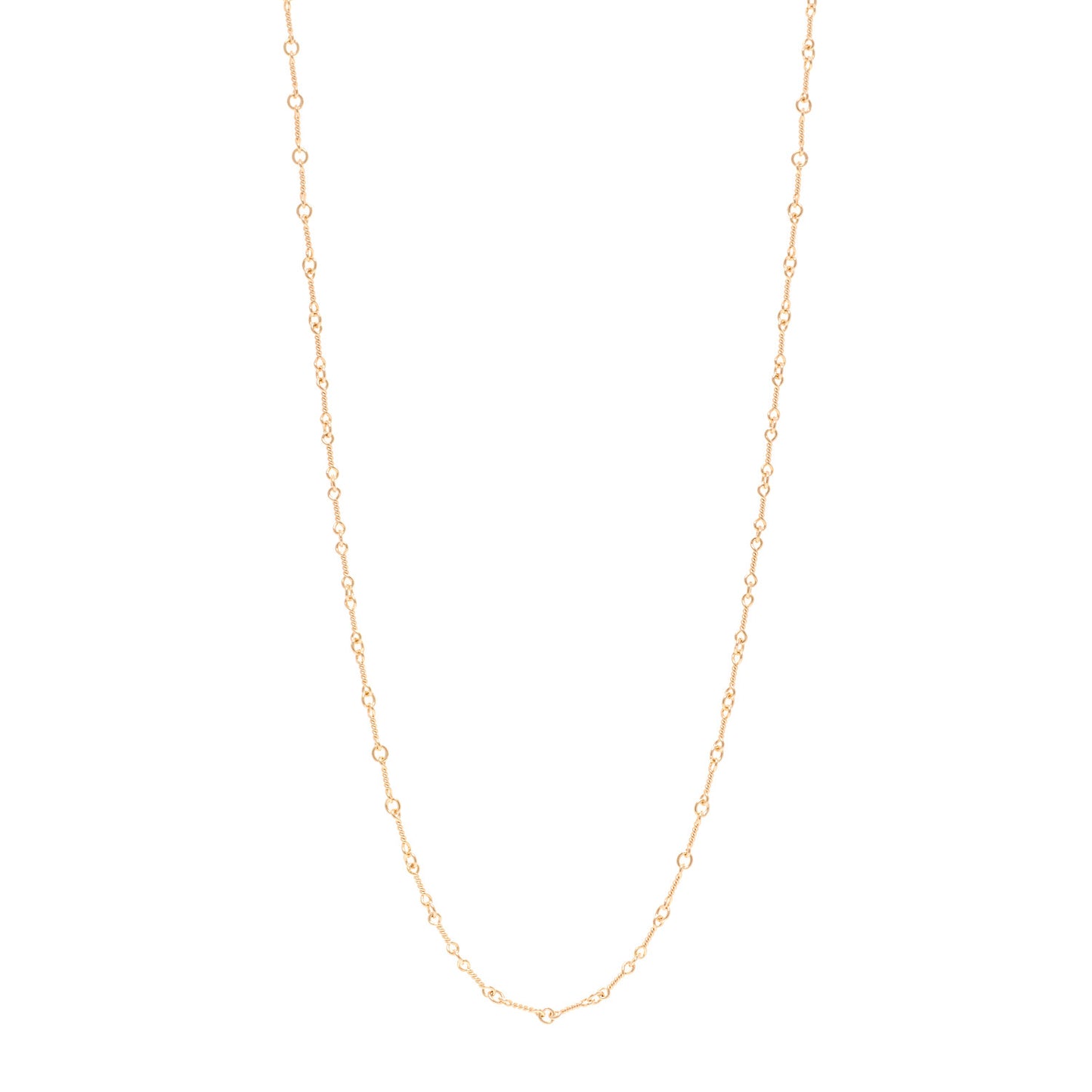 22K Yellow Gold Twist Chain Necklace 24"