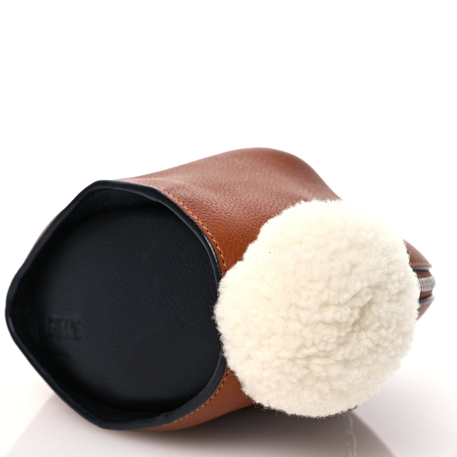 Loewe Calfskin Shearling Mini Bunny Western Crossbody Bag Walnut 8 of 11