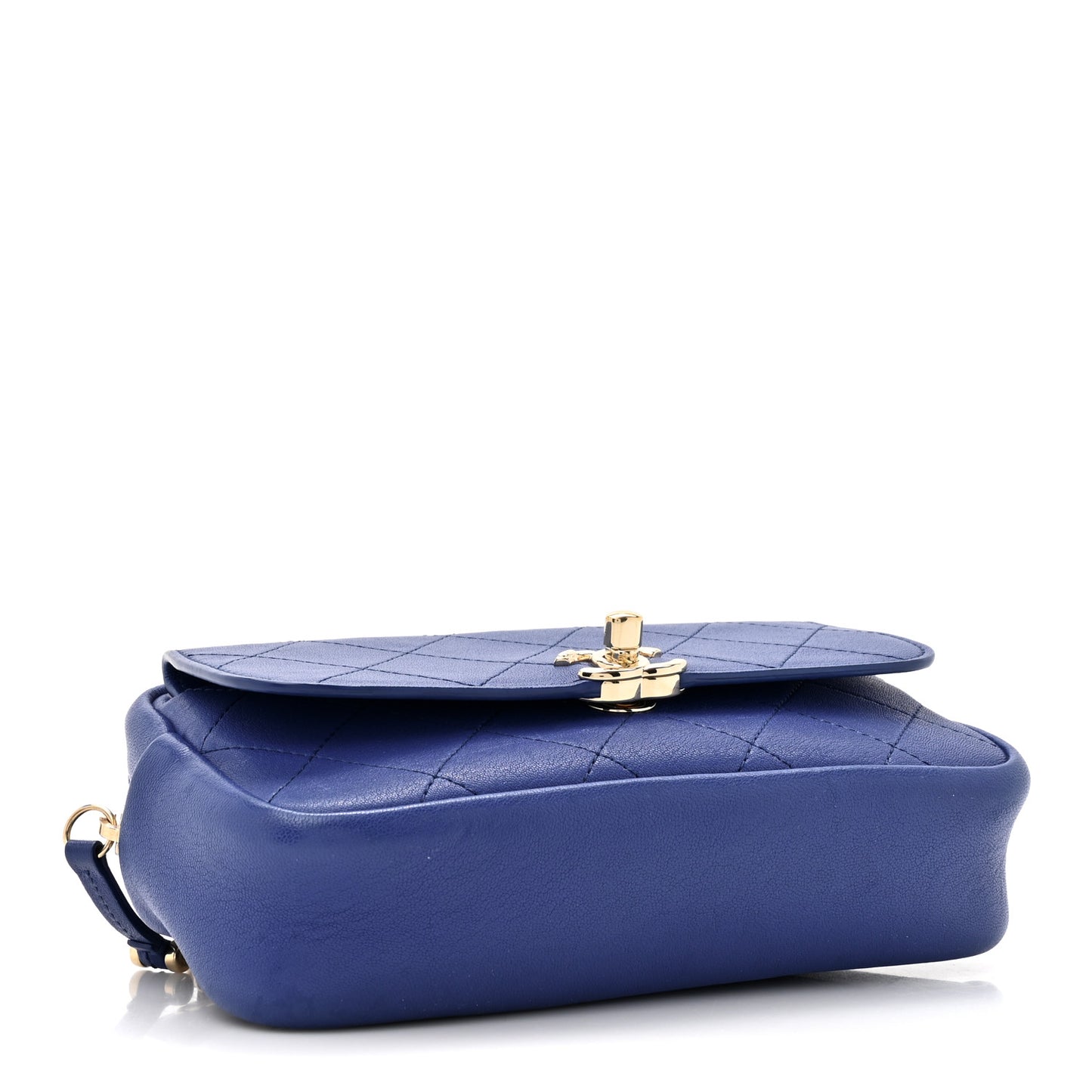 Calfskin Casual Trip Waist Bag Blue