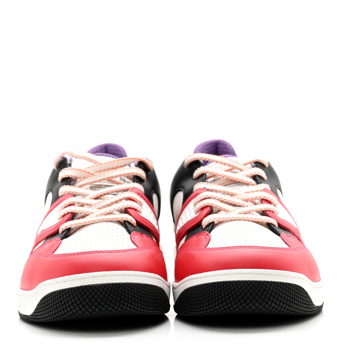 Gucci Demetra Mens Basket Low Top Sneakers 10 Deep Coral Great White Black 2 of 12