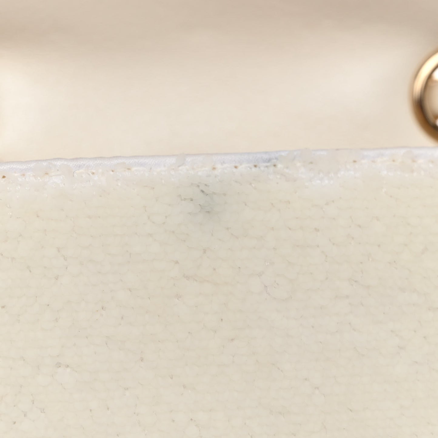Sequin Mini Rectangular Flap White