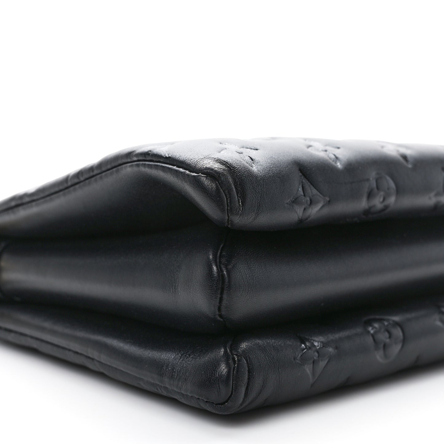 Lambskin Embossed Monogram Coussin PM Black