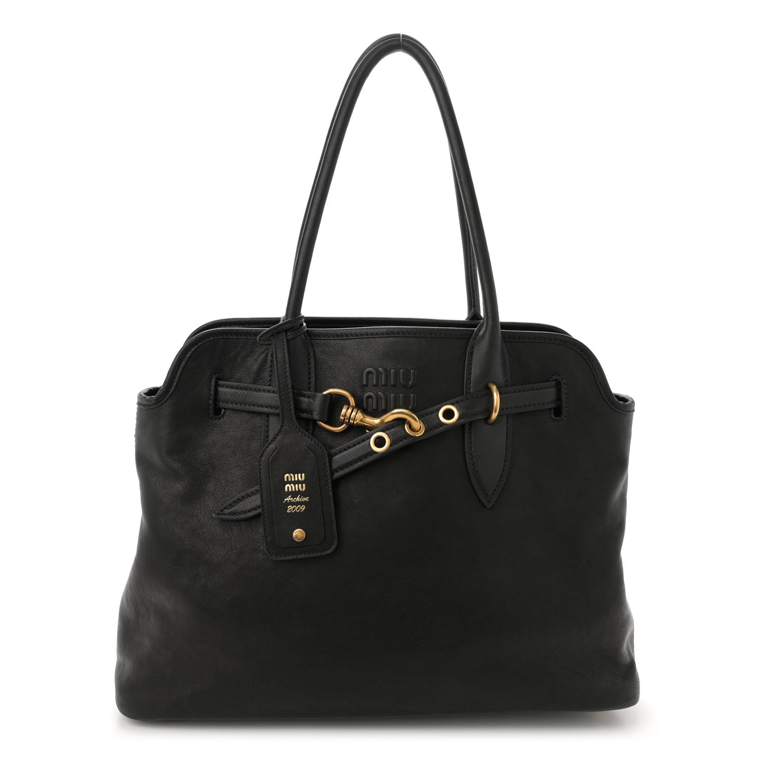 Miu Miu Nappa Medium Aventure Bag Black 1 of 14