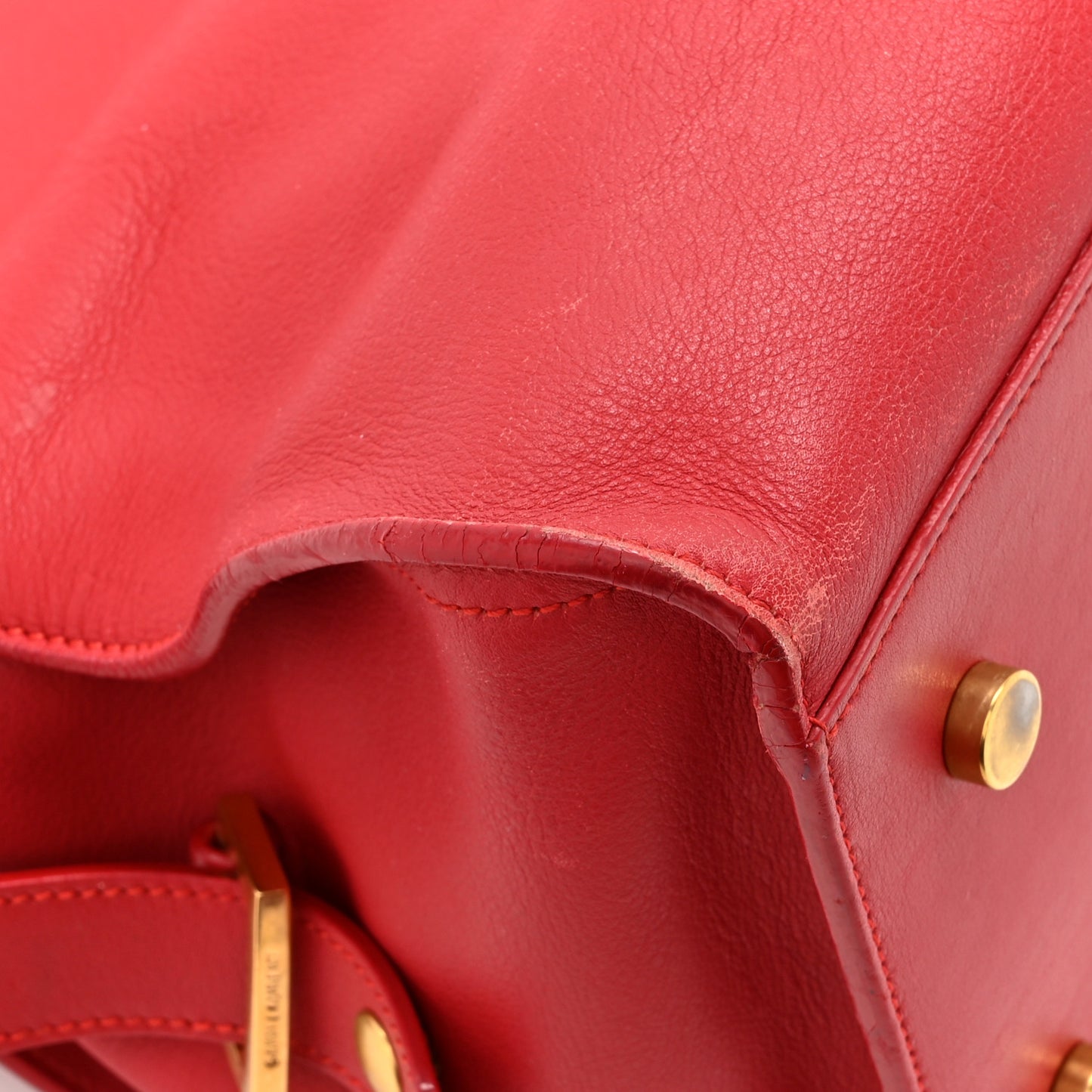 Calfskin Small Monogram Cabas Lipstick Red