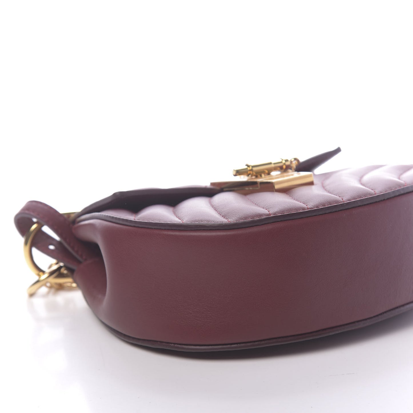 Calfskin Quilted Mini Drew Bijou Shoulder Bag Plum Purple