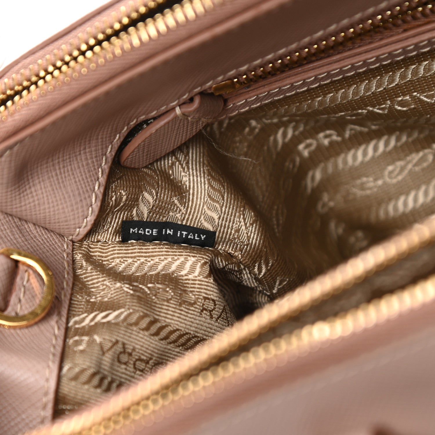 Prada Saffiano Small Galleria Double Zip Tote Cammeo 9 of 19