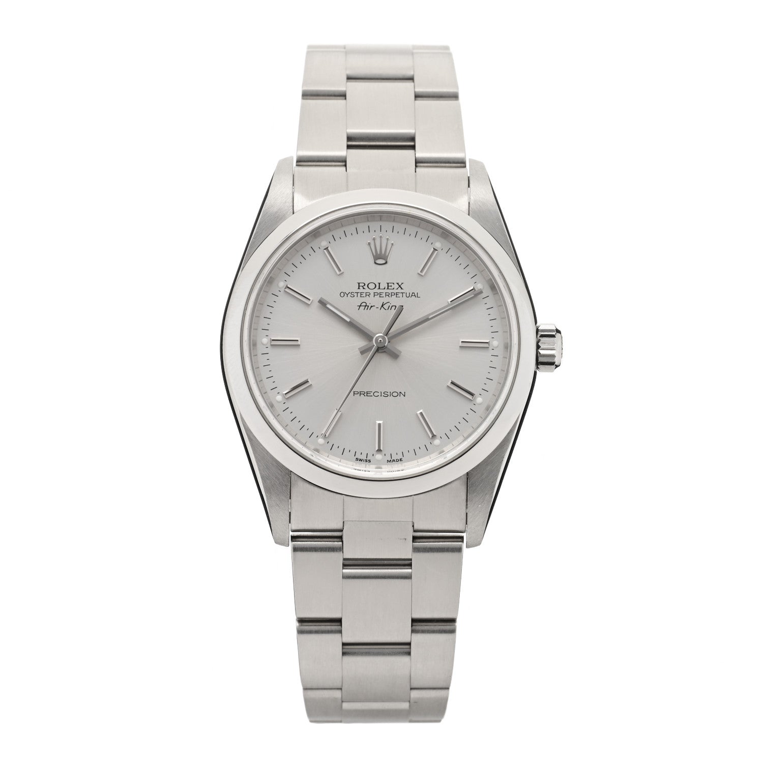 Rolex Stainless Steel 34mm Air-King Oyster Perpetual Precision Watch Silver 14000M 1 of 4