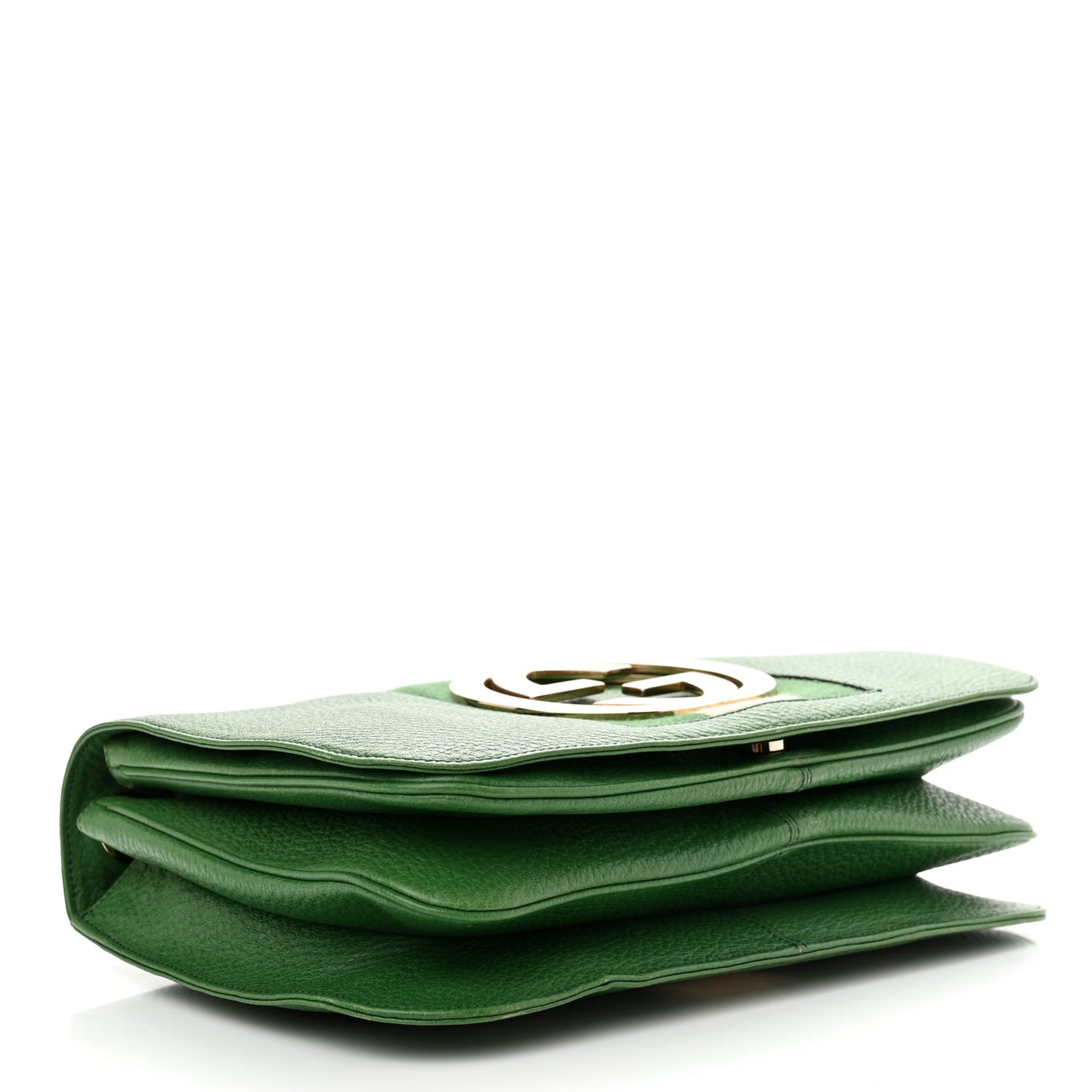 Pebbled Calfskin Web Blondie Hobo Green