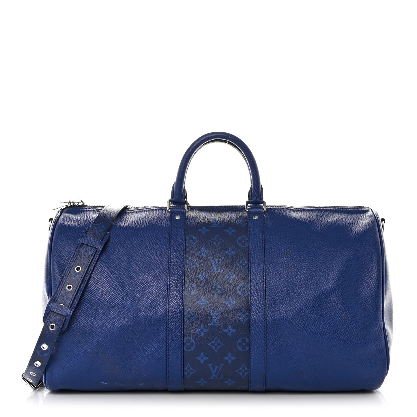 Taiga Monogram Eclipse Keepall Bandouliere 50 Pacific Blue