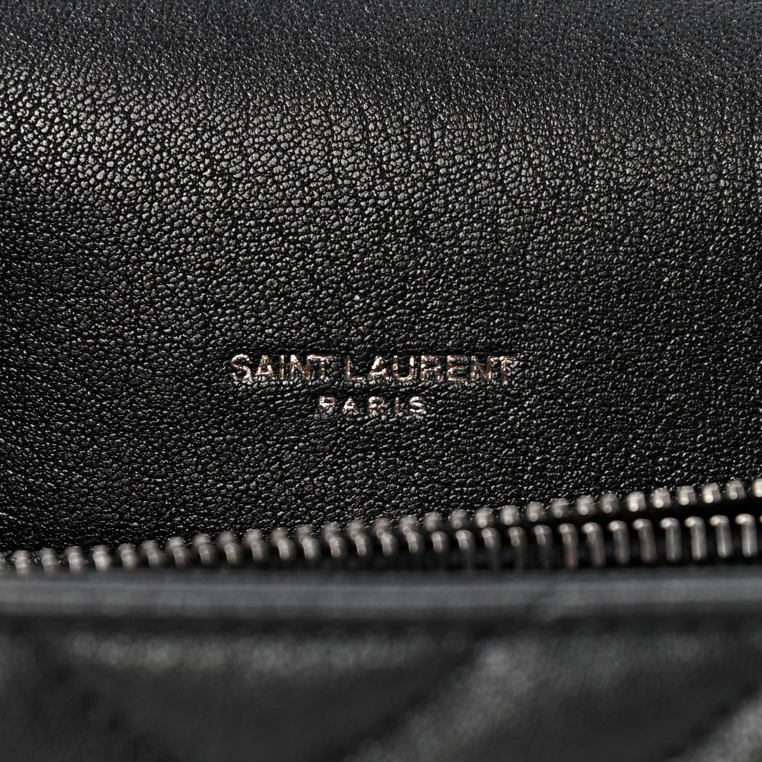 Saint Laurent Sheepskin Matelasse Chevron Monogram Large College Satchel Black 6 of 11