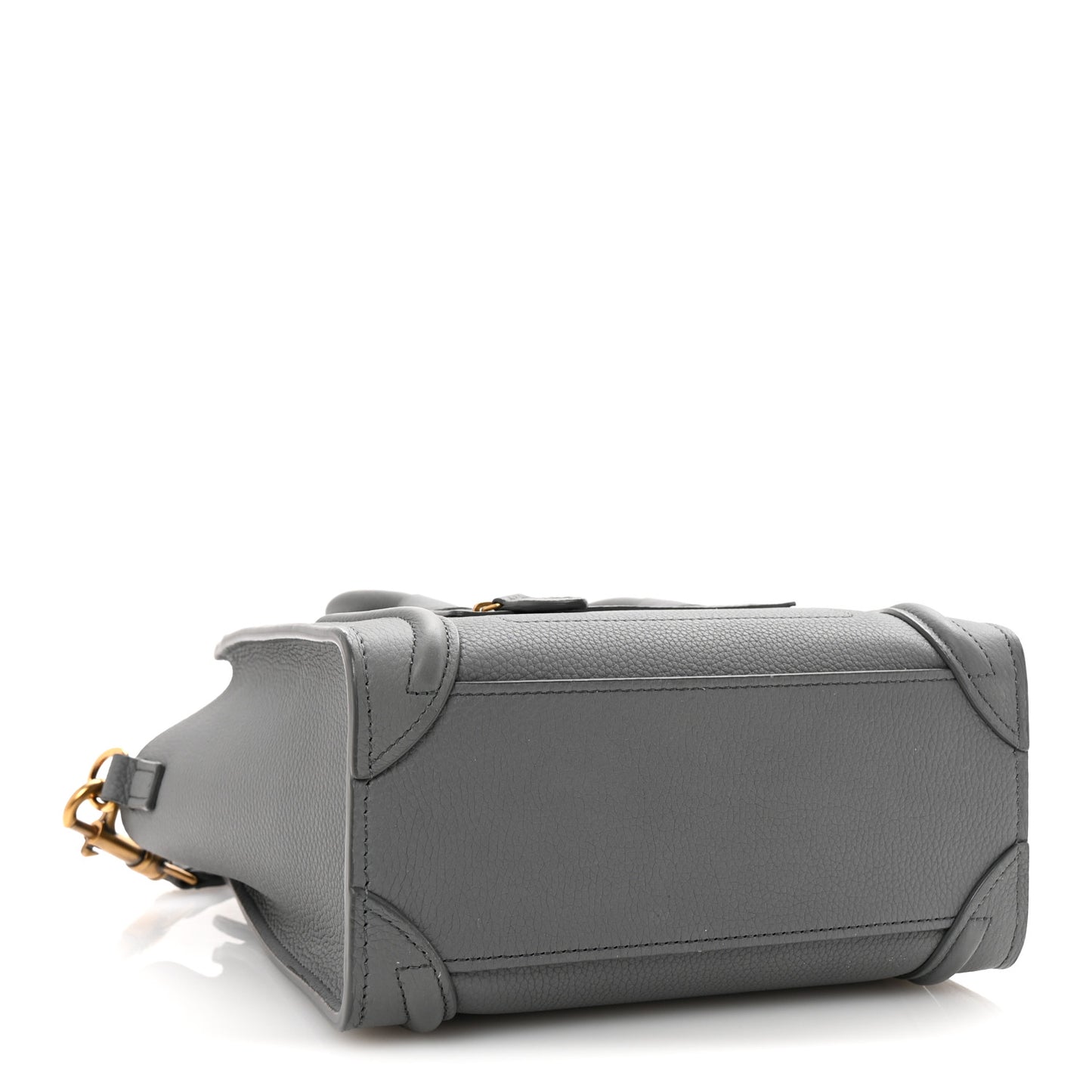 Baby Drummed Calfskin Nano Luggage Kohl