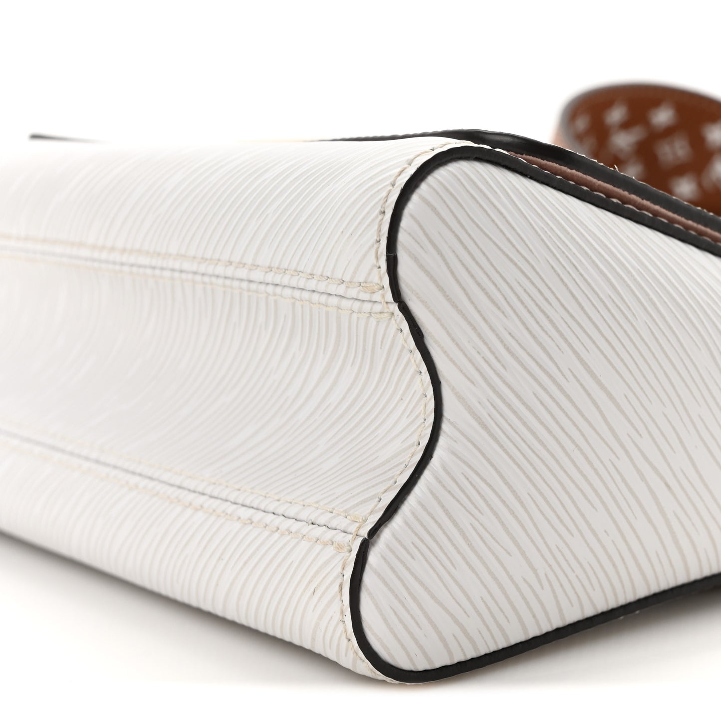 Epi Asnieres Flowers Twist Shoulder Bag PM White