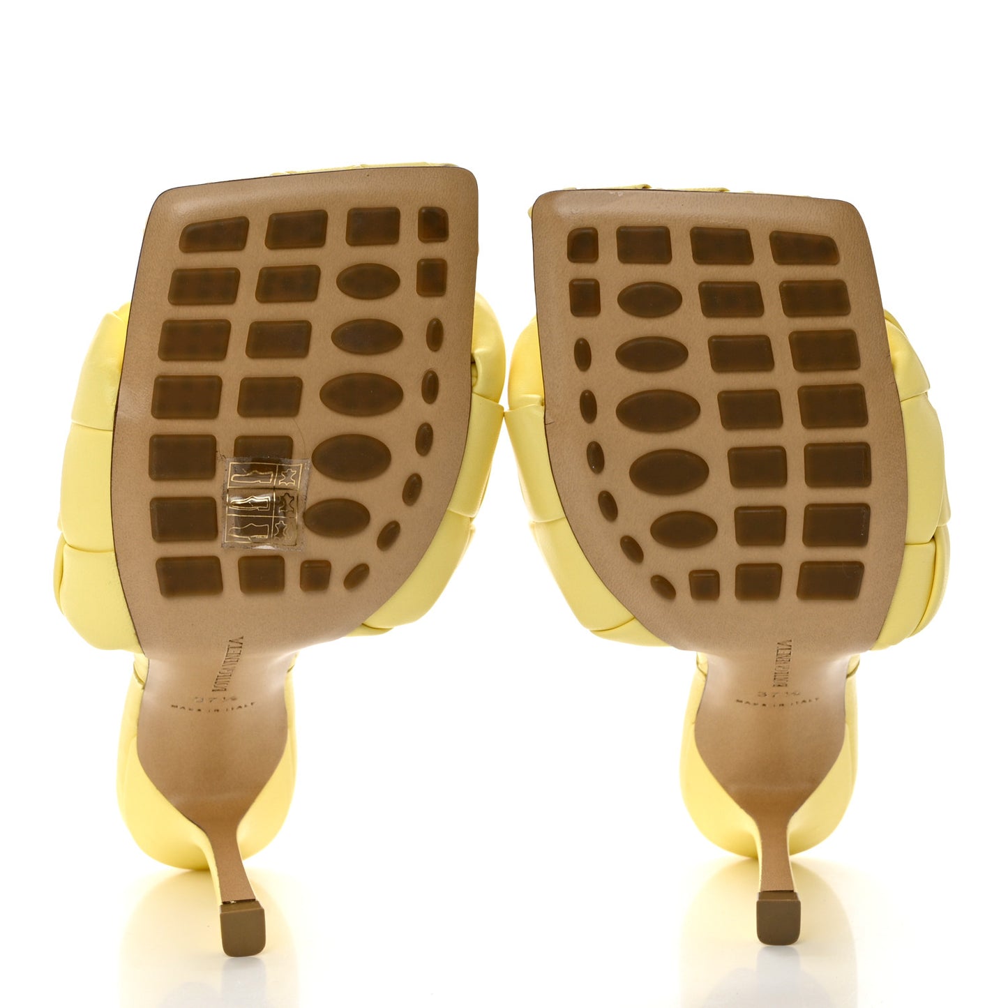 Nappa Maxi Intrecciato Lido 90mm Mule Sandals 37.5 Lemonade