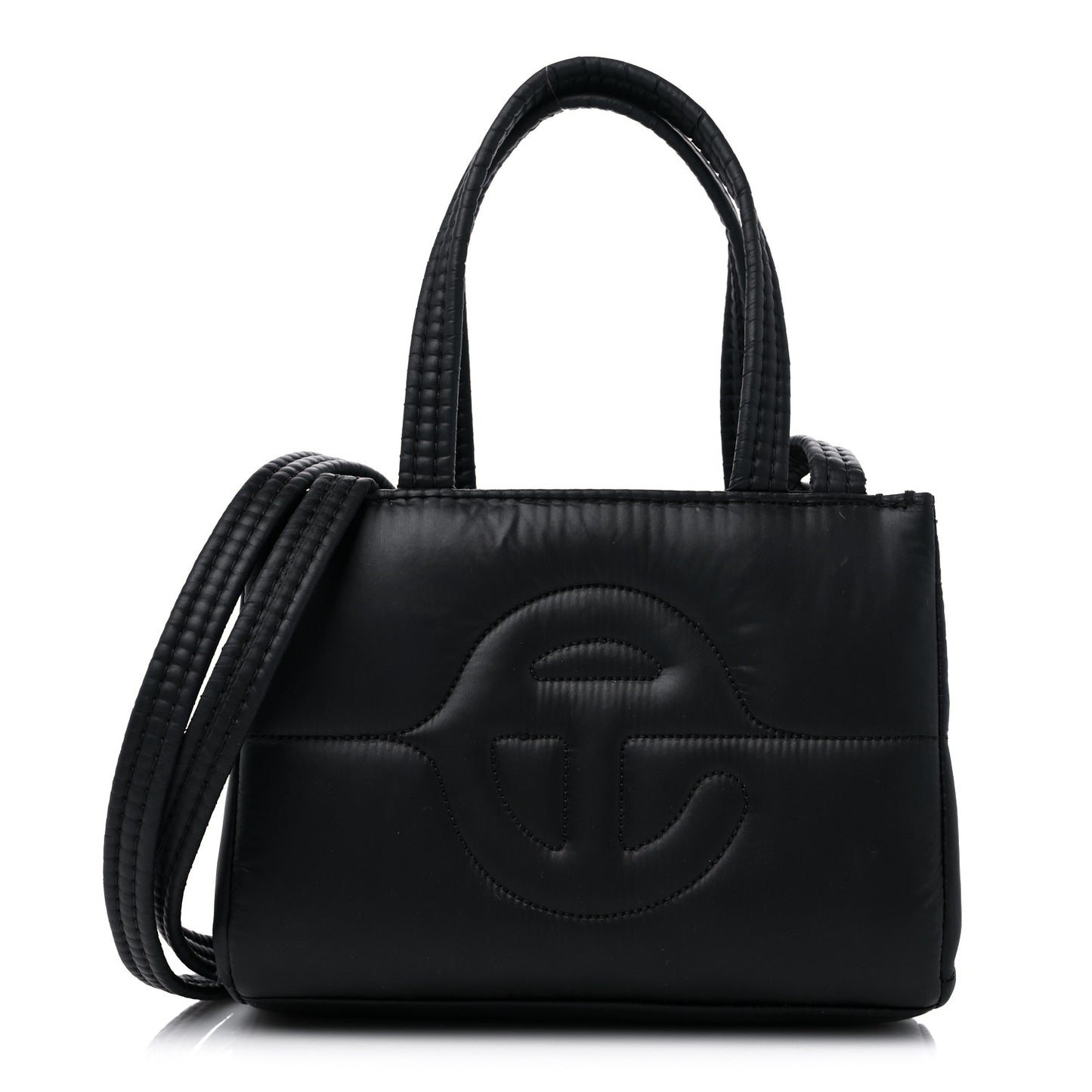 Nylon Small Puff Shopping Bag Black
