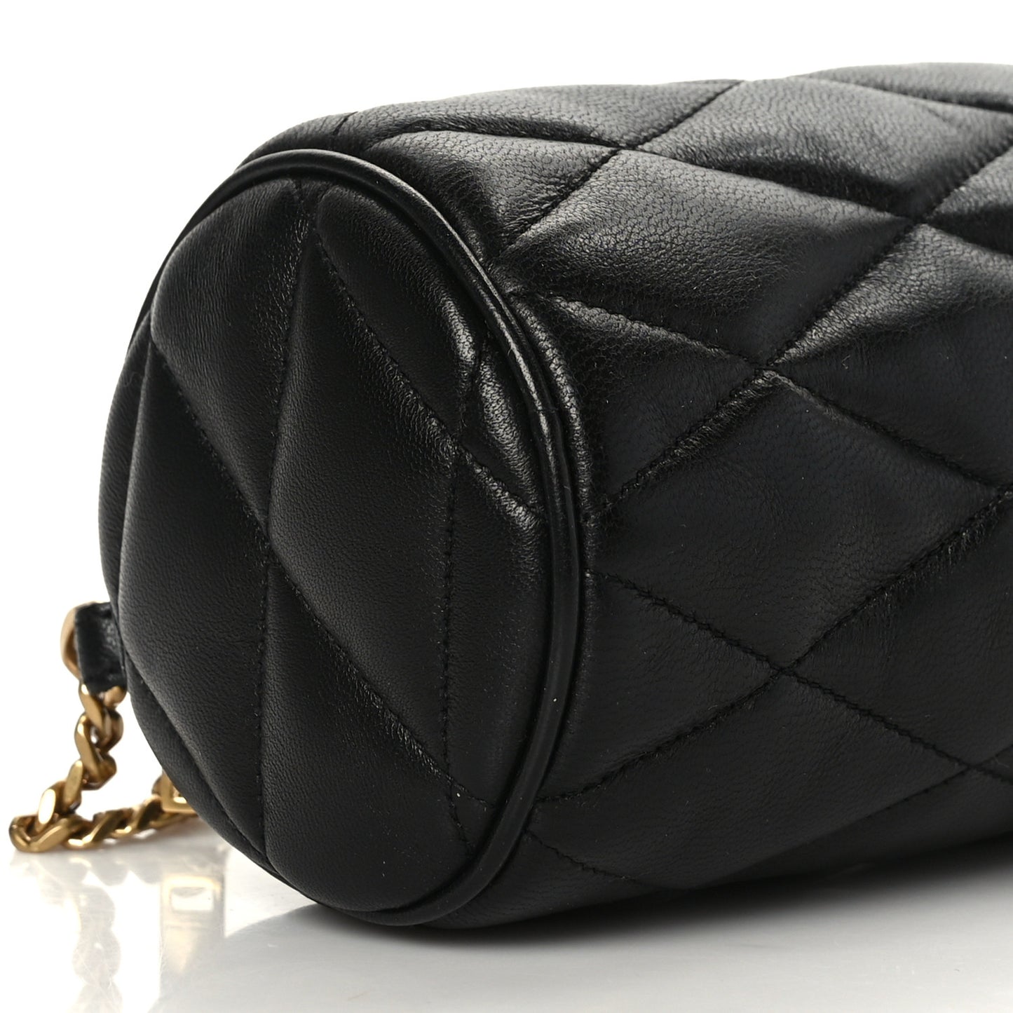 Lambskin Monogram Mini Sade Tube Bag Black