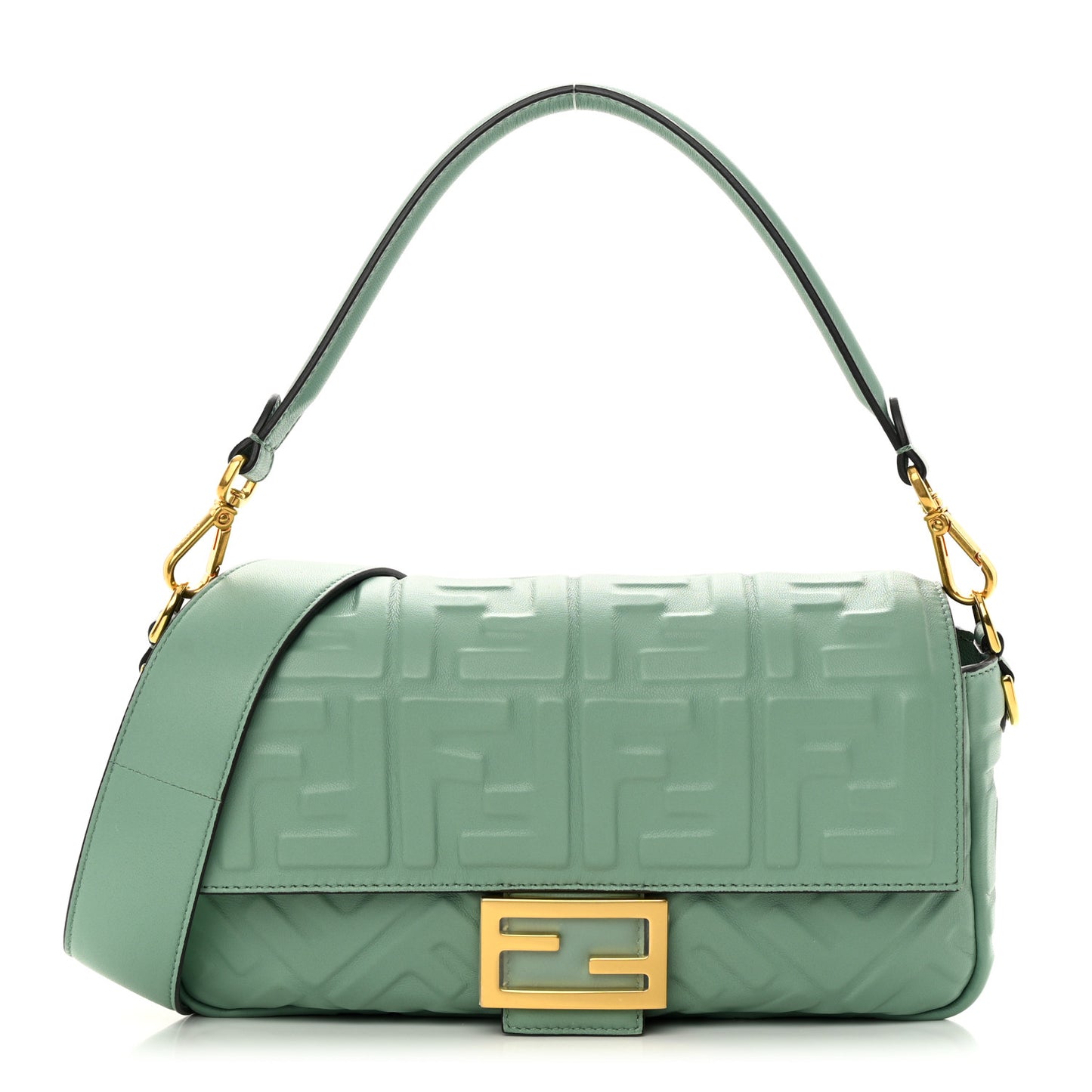 Nappa FF 1974 Embossed Baguette Menta