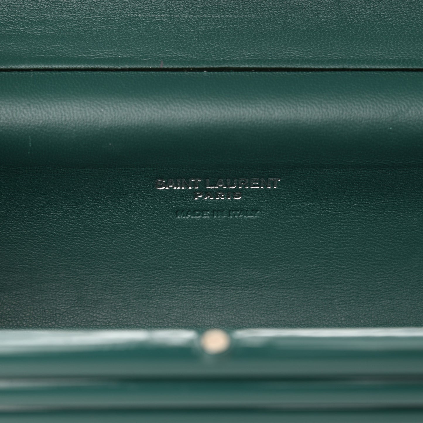Ribbed Plexiglass Lambskin Fringe Monogram Opium Box Bag Green