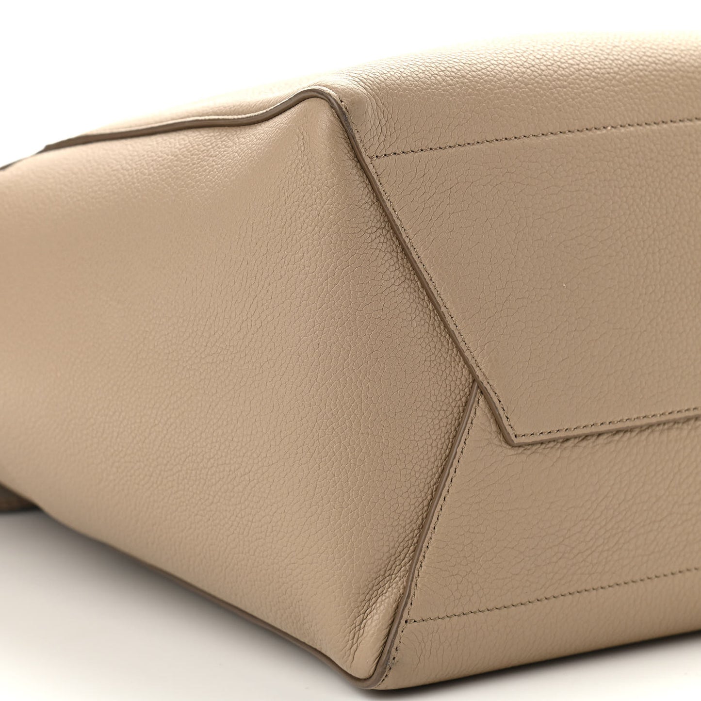 Soft Grained Calfskin Sangle Bucket Bag Dune