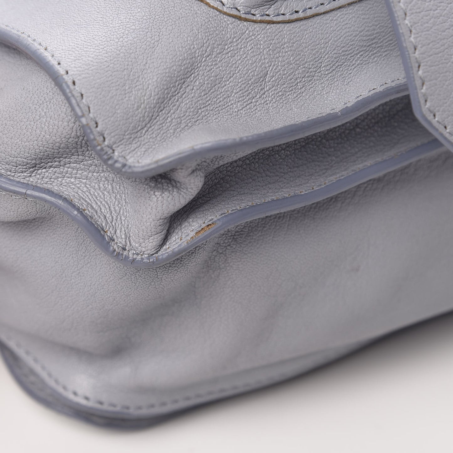 Lambskin Medium PS1 Satchel Concrete Grey