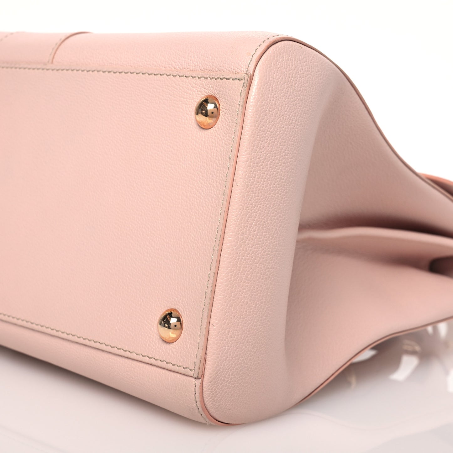 Grained Calfskin MM Brillant Satchel Nude