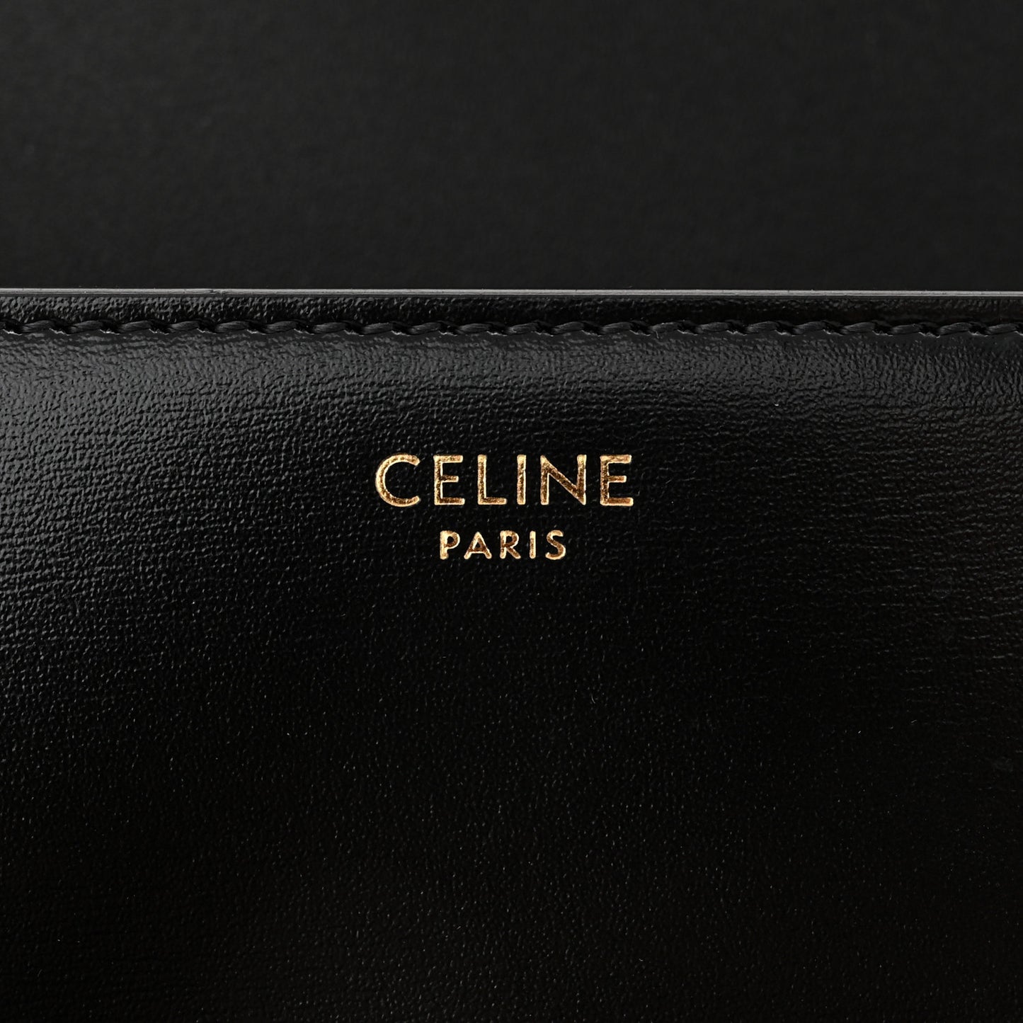 Shiny Calfskin Triomphe Shoulder Bag Black