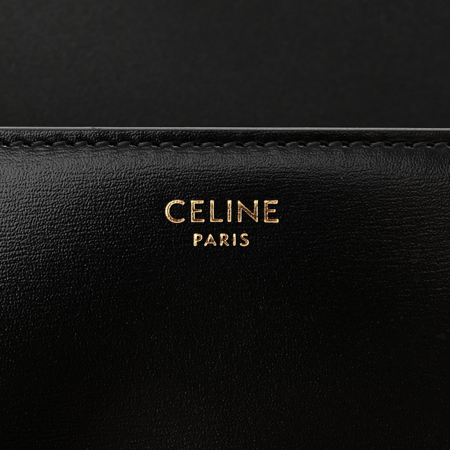 Celine Shiny Calfskin Triomphe Shoulder Bag Black 6 of 12