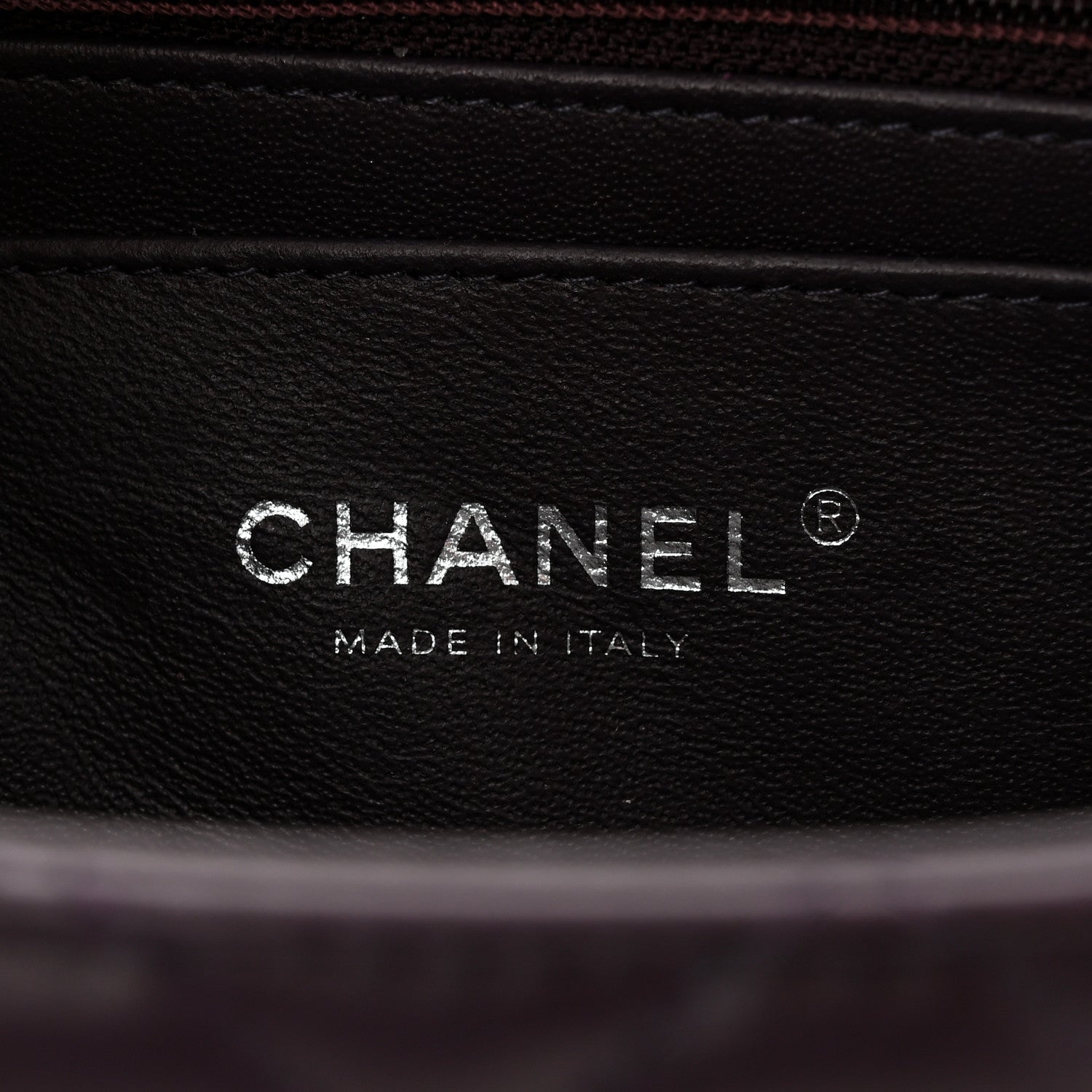 Chanel Lambskin Quilted Mini Rectangular Flap Dark Purple 6 of 12