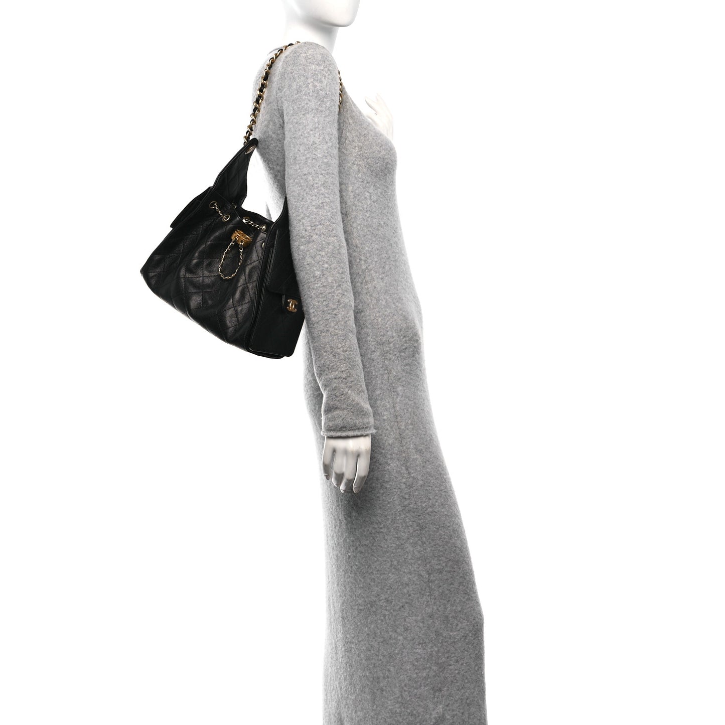 Caviar Quilted Small Chanel 25 Handbag Black