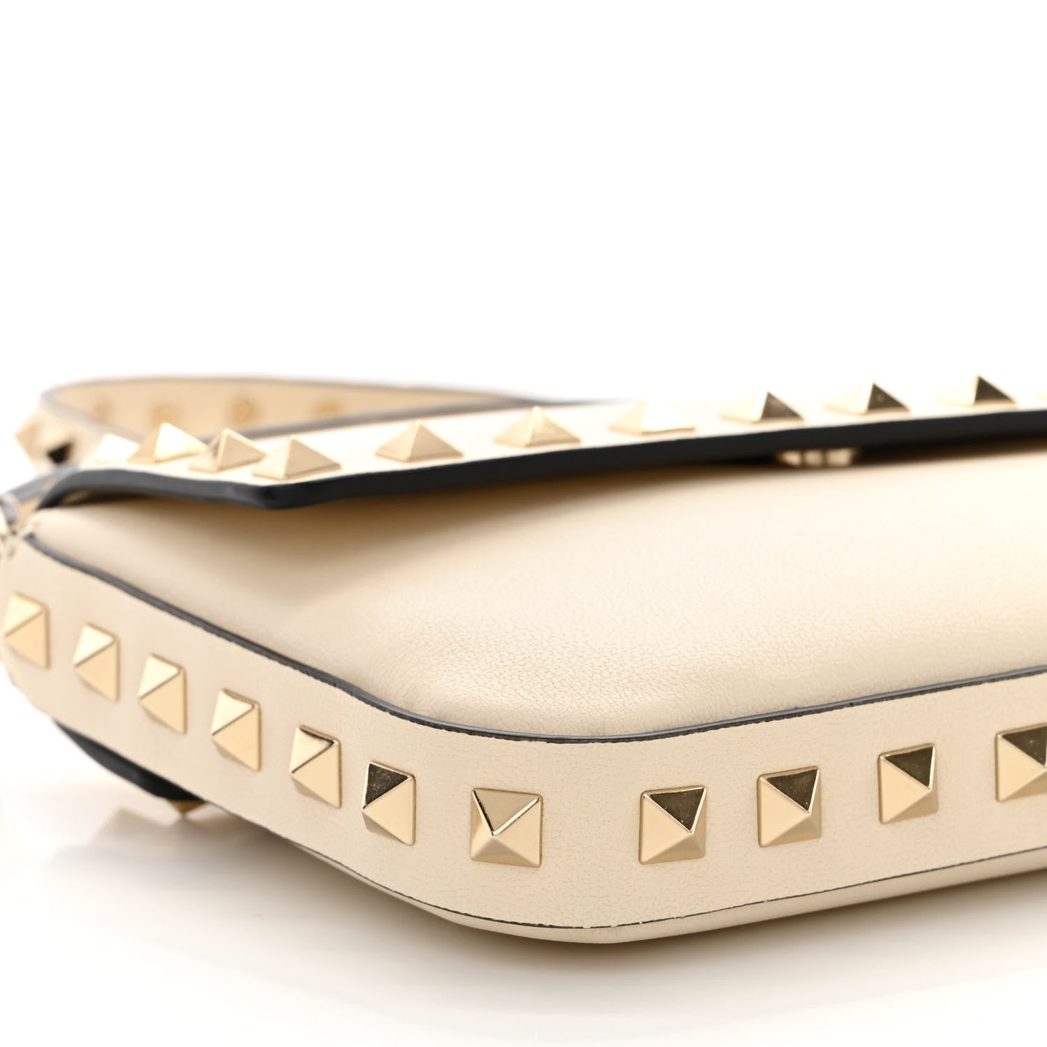 Valentino Garavani Calfskin Rockstud Crossbody Pouch Light Ivory 8 of 11