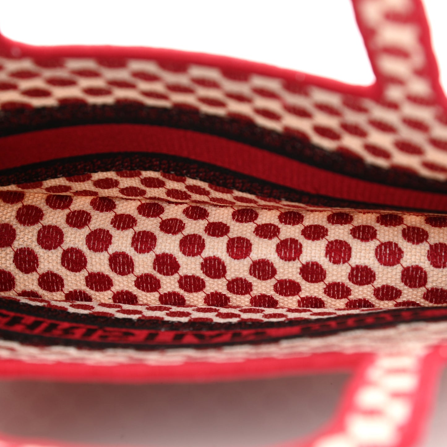 Canvas DiorAmour Dots Mini Book Tote Red