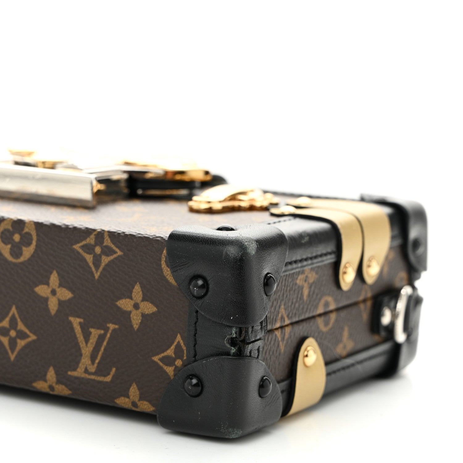 Louis Vuitton Monogram Column Petite Malle Black 9 of 10