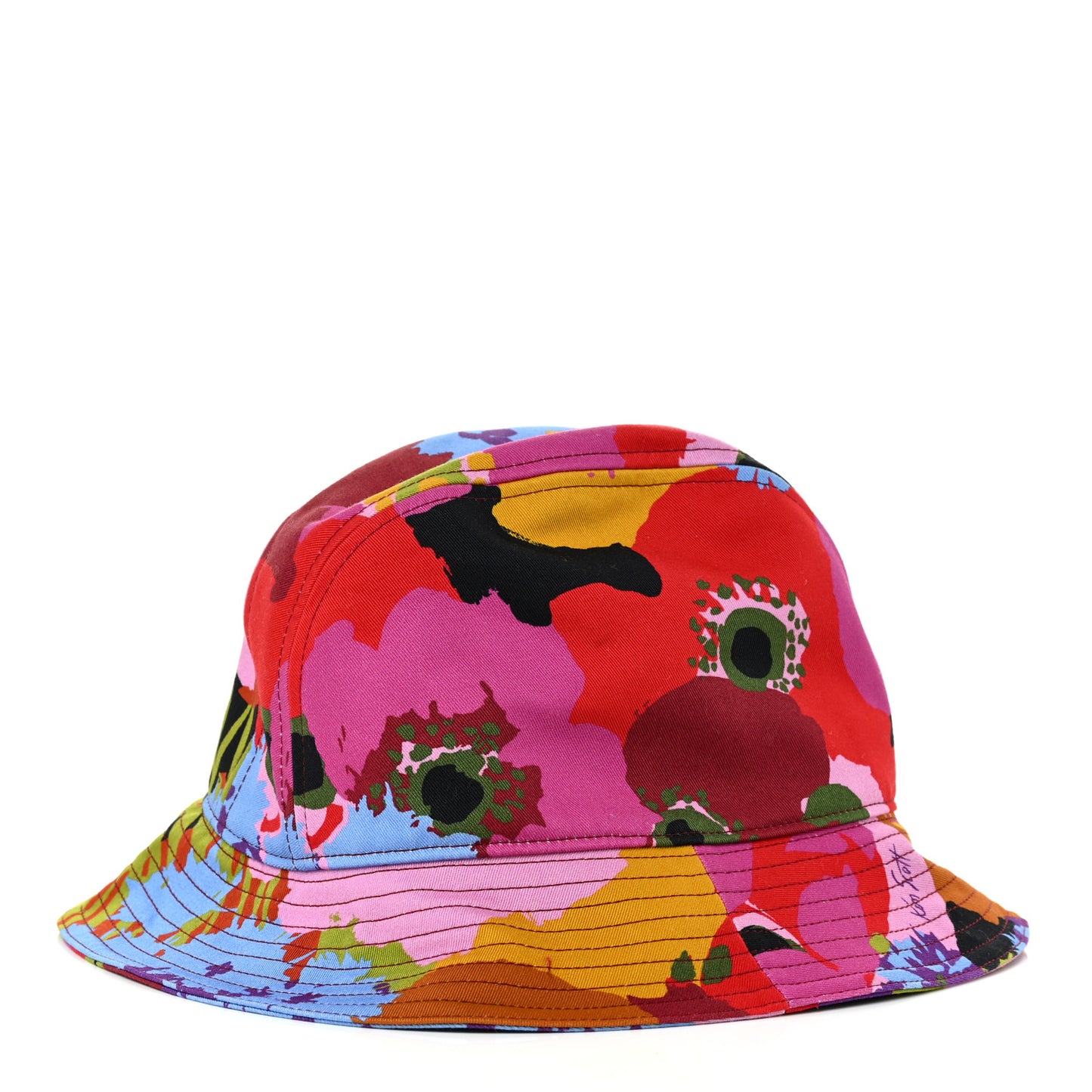 X KEN SCOTT Canvas Floral Print Bucket Hat S Multicolor
