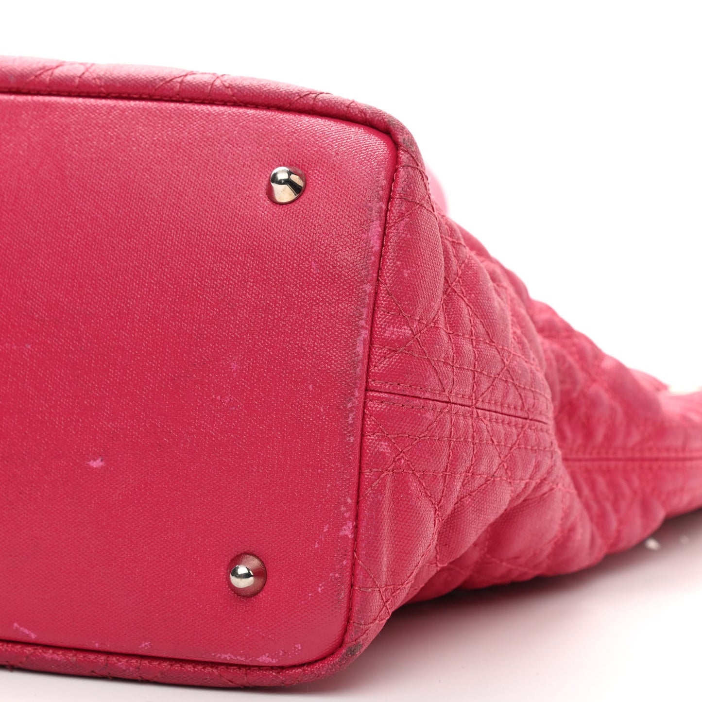 Coated Canvas Cannage Medium Panarea Tote Pink