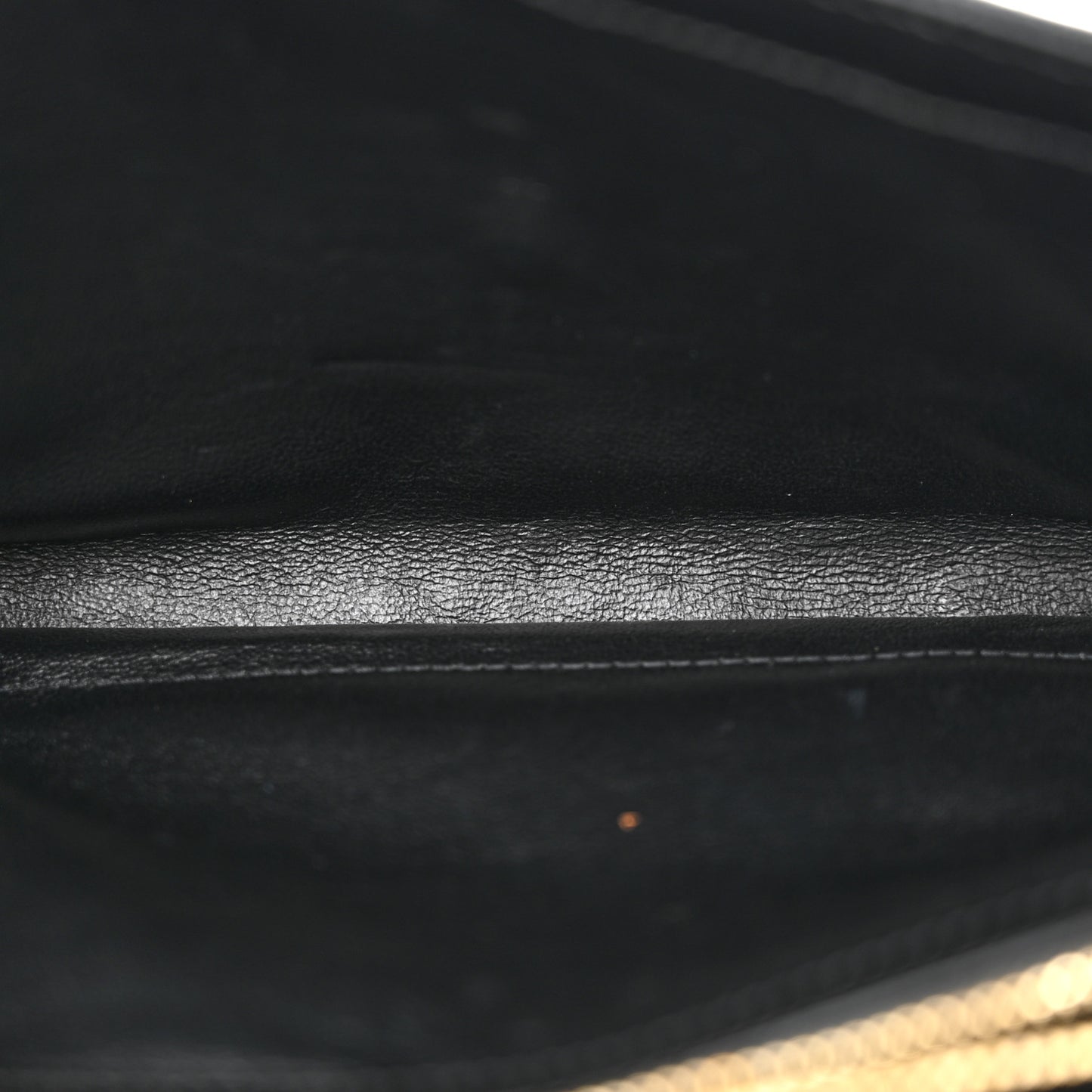 Grain De Poudre Matelasse Chevron Monogram Chain Wallet Black