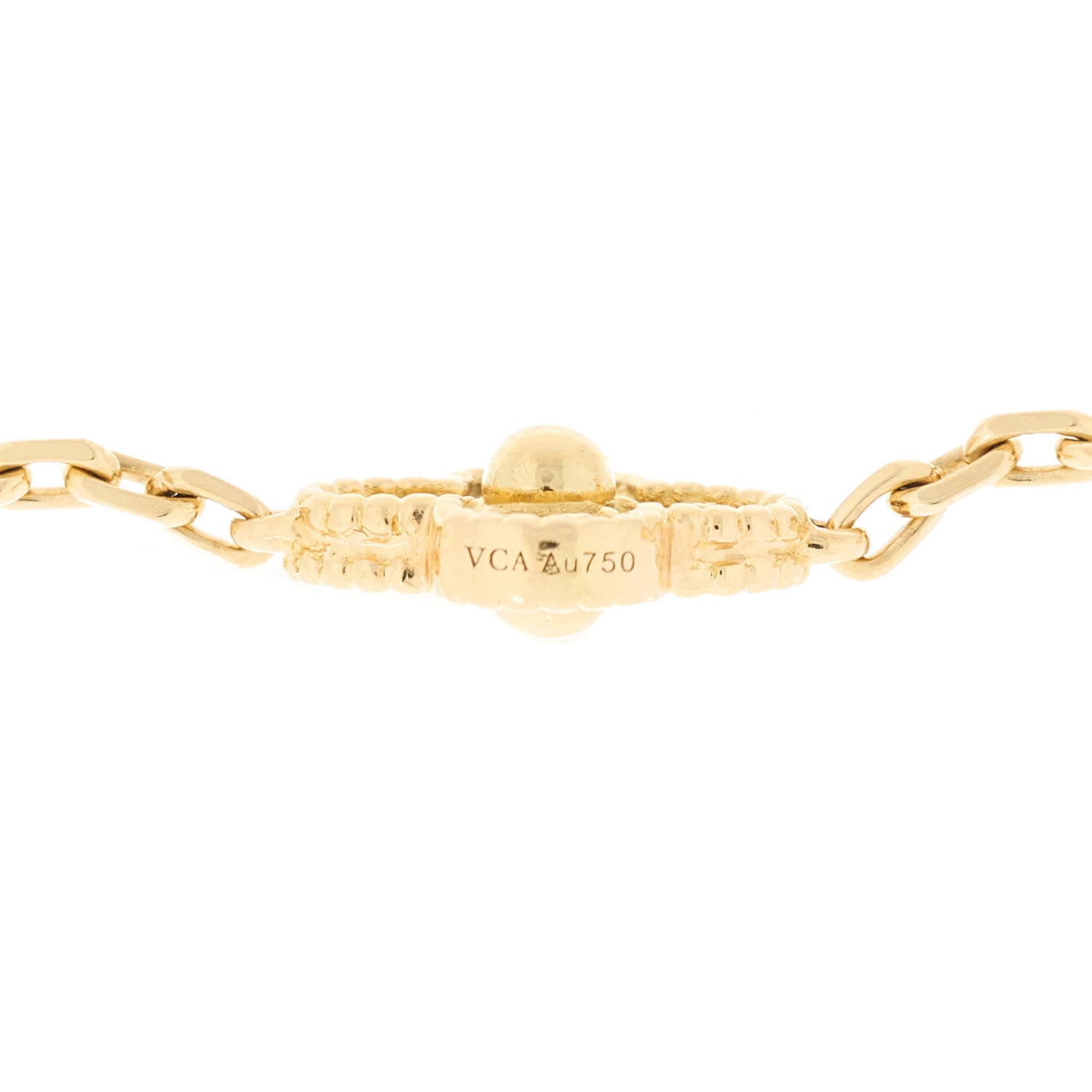 Van Cleef & Arpels 18K Yellow Gold 5 Motifs Vintage Alhambra Bracelet 3 of 5