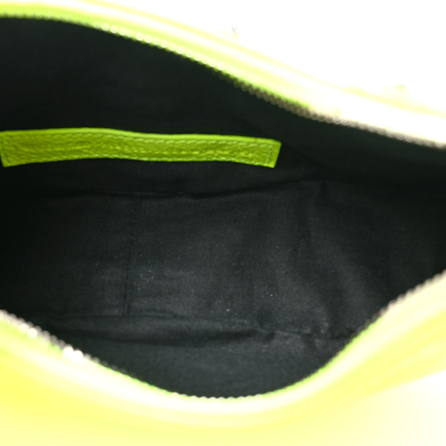 Agneau Arena Le Cagole Chain Shoulder Bag XS Fluo Yellow