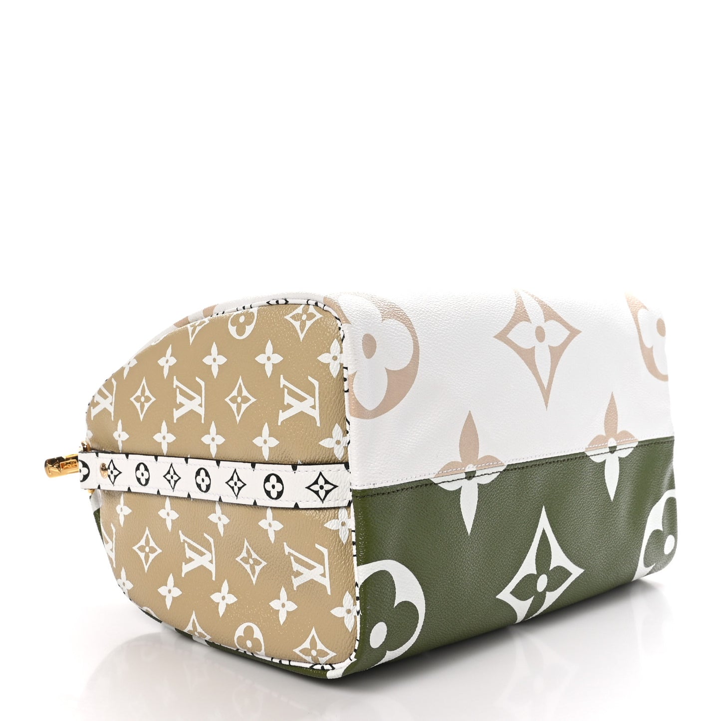 Monogram Giant Speedy Bandouliere 30 Kaki Beige