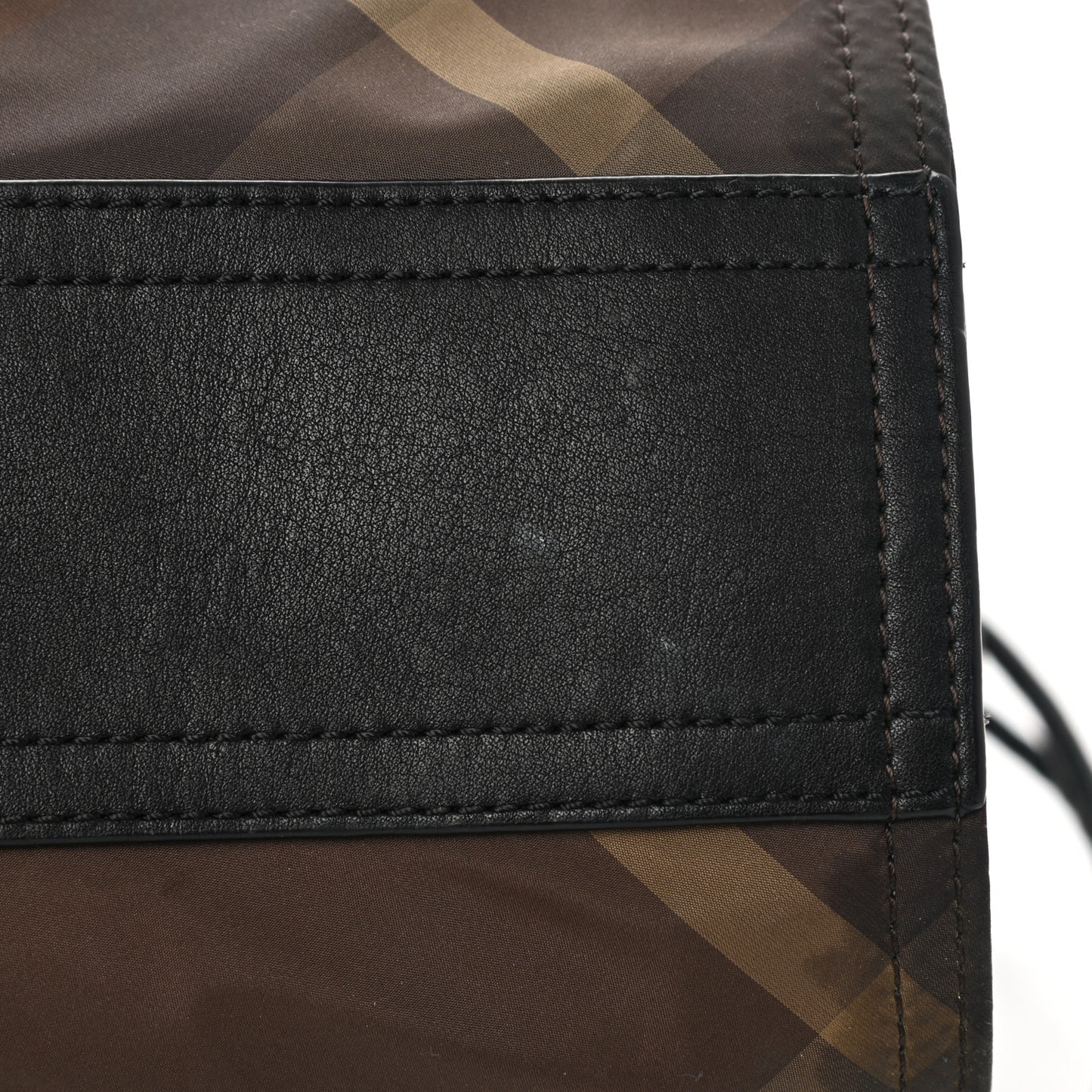 Nylon Check Small Buckleigh Packable Tote Birch Grey
