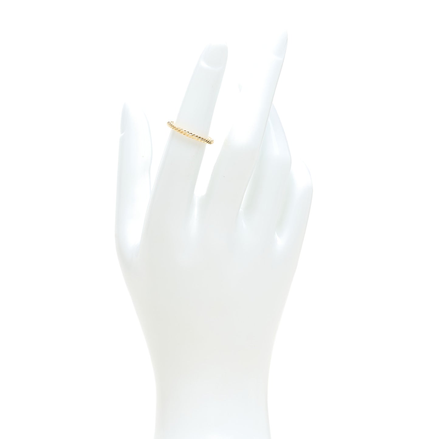18K Yellow Gold 2mm Cable Classics Band Ring 48 4.5