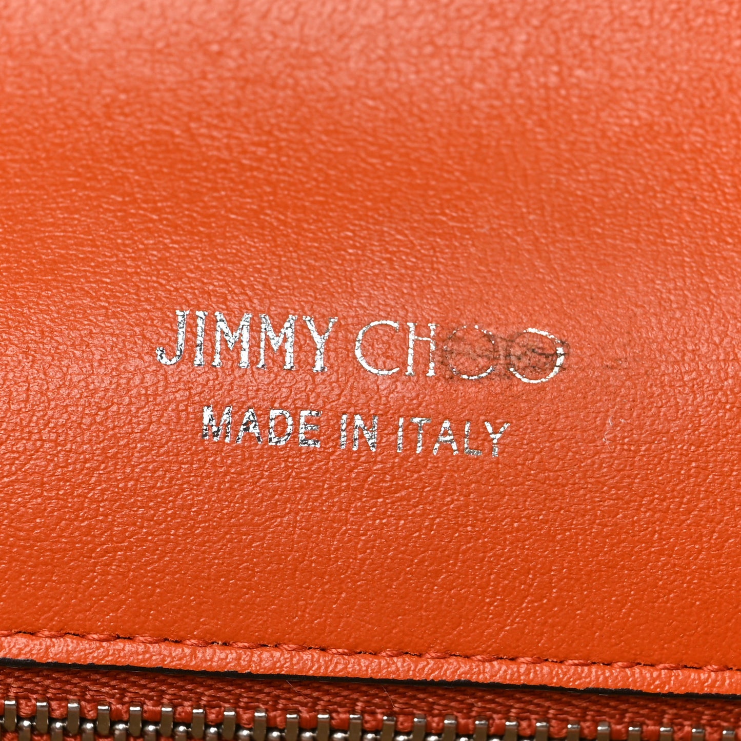 Calfskin Crystal Madeline Wallet On Chain Orange