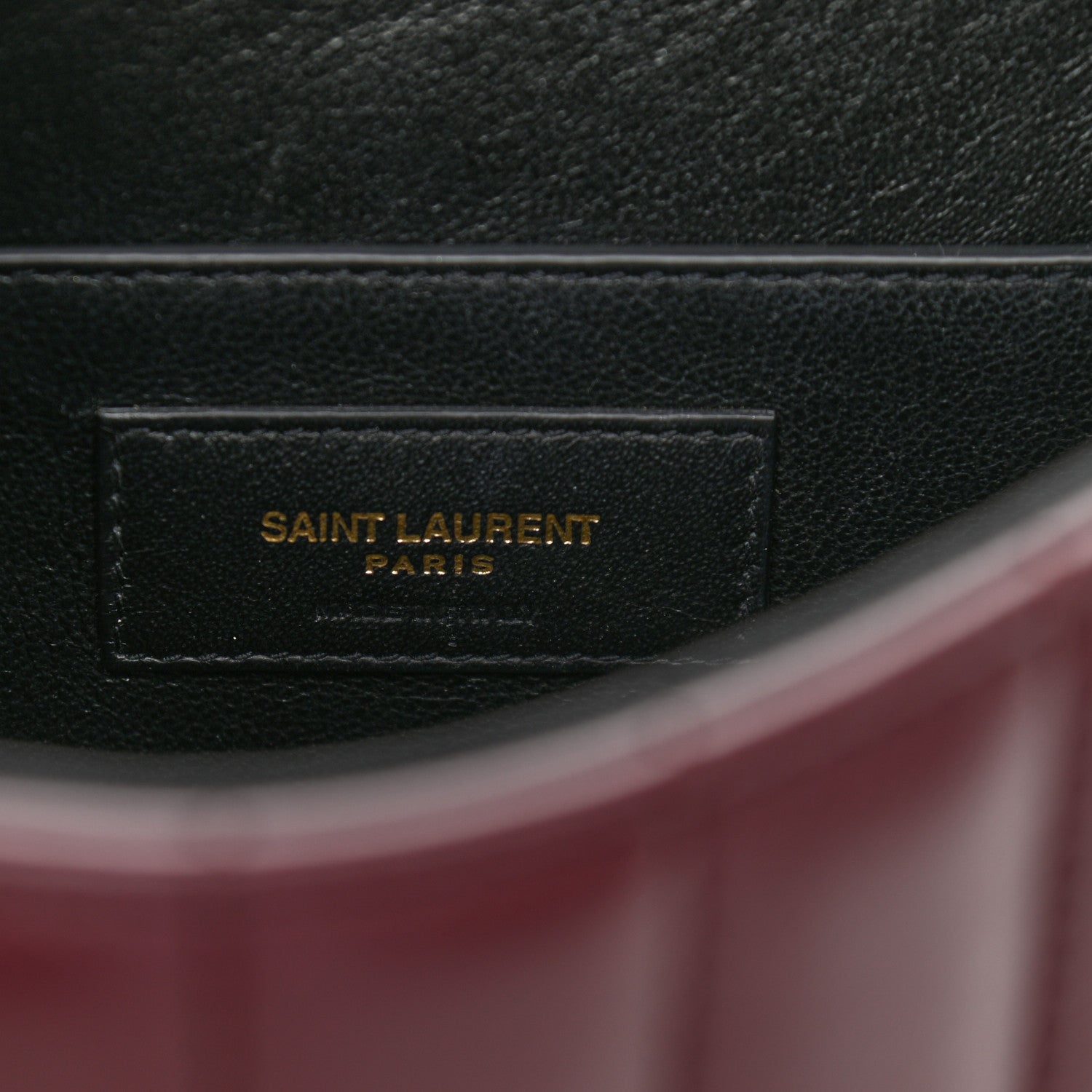 Saint Laurent Lambskin Matelasse Monogram Medium Vicky Chain Bag Dark Legion Red 6 of 12