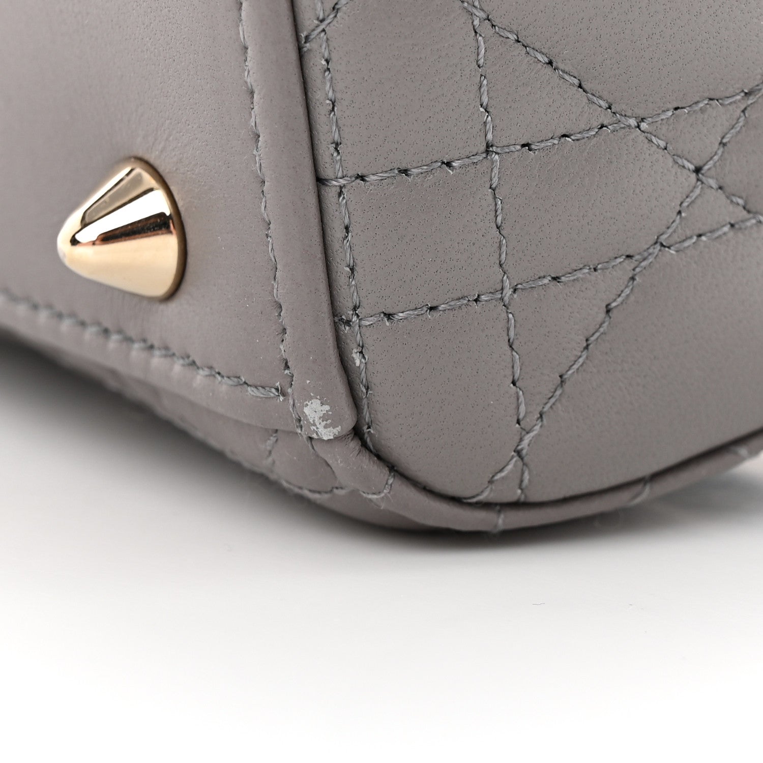 Christian Dior Lambskin Cannage Small My ABCDior Lady Dior Grey 11 of 11