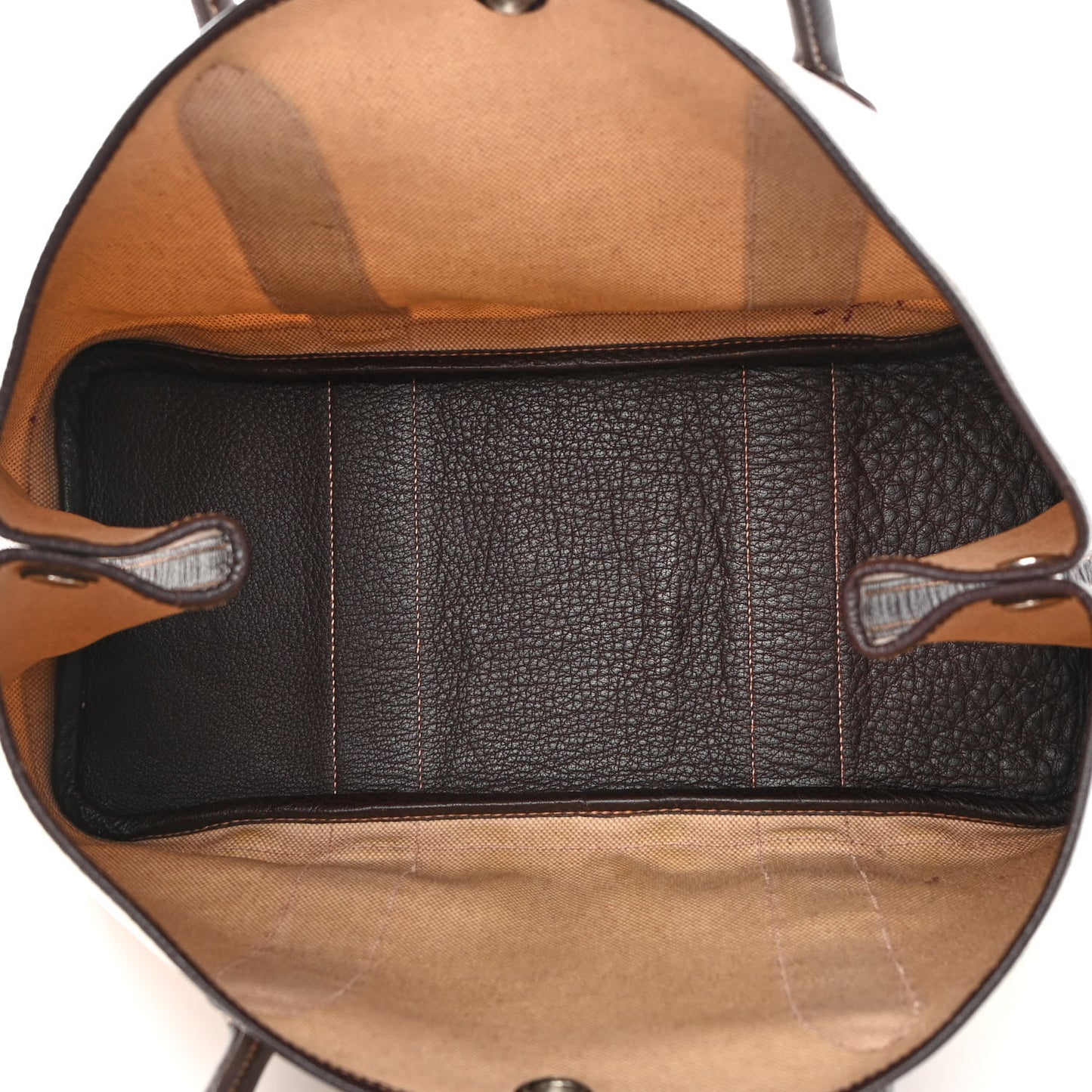 Toile Buffle Gala Garden Party Tote 36 MM Marron Fonce