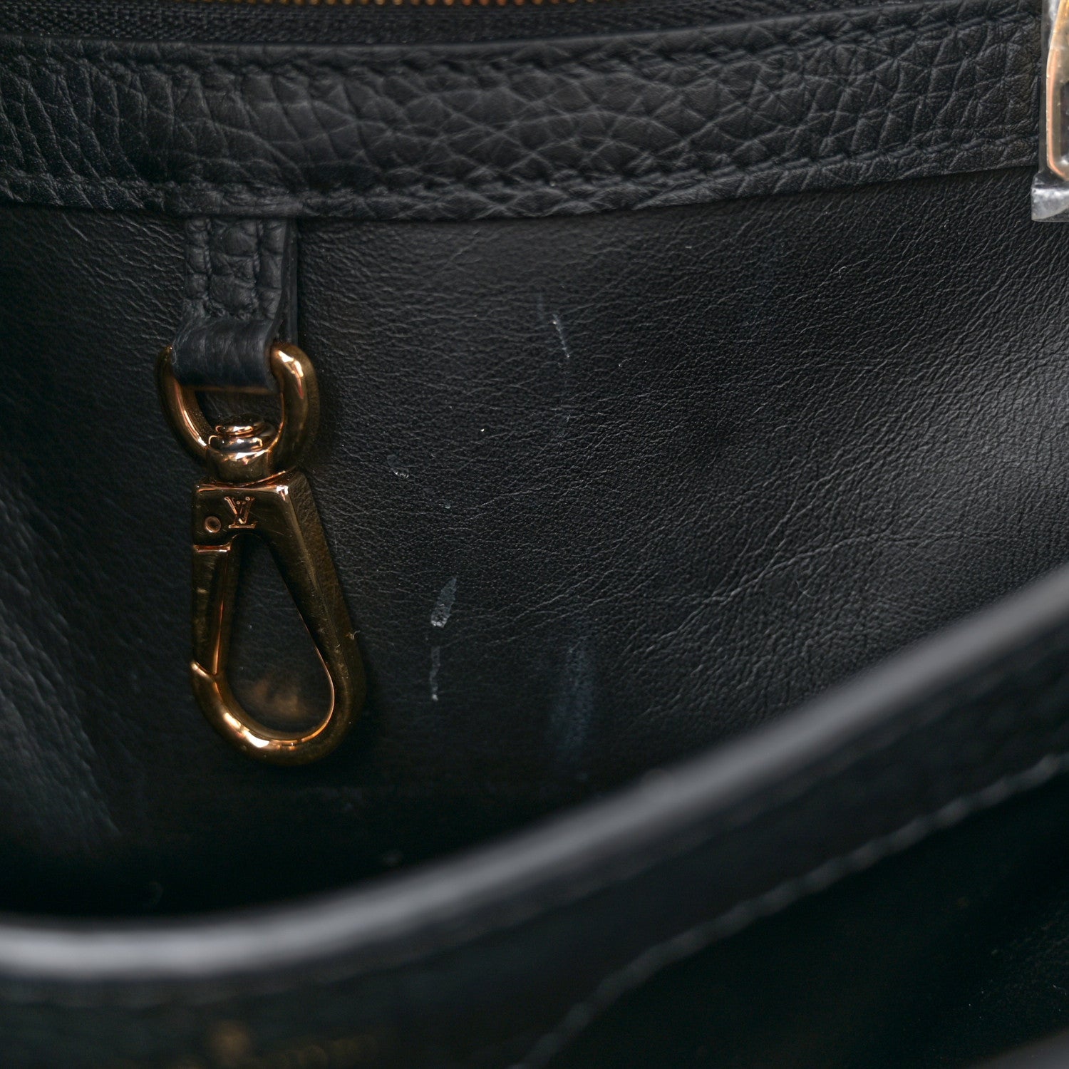 Louis Vuitton Taurillon Mechanical Flowers Smile Capucines PM Black 10 of 12