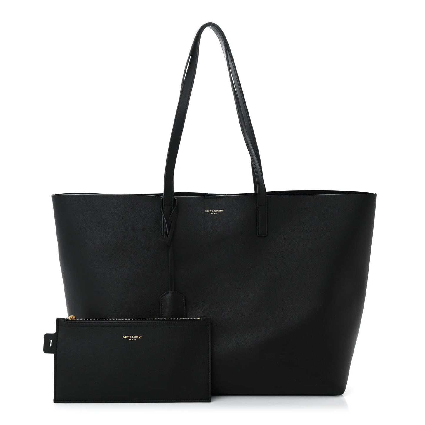 Calfskin Large Shopping Tote Black