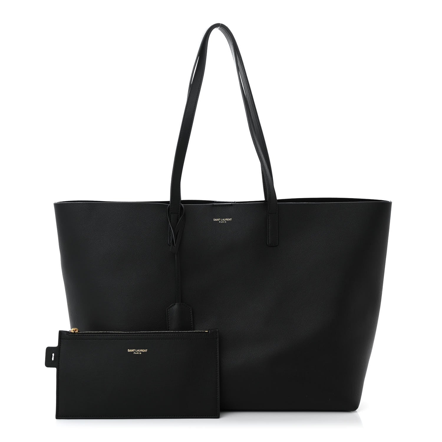 Saint Laurent Calfskin Large Shopping Tote Black 3 of 13